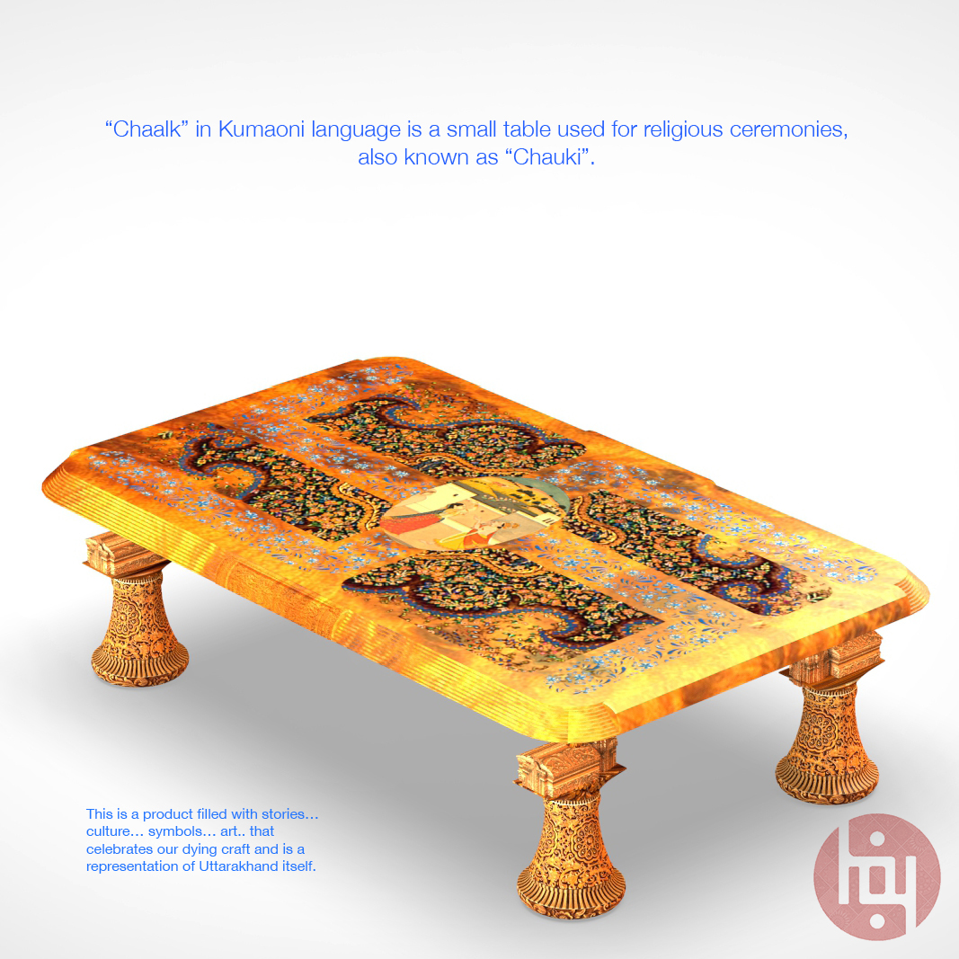 Kumaoni Chaalk: A table for religious ceremonies